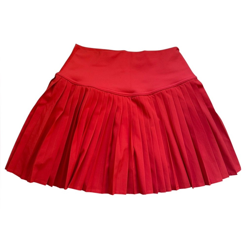 ALO Yoga Red Pleated Mini Tennis Skirt XS - Picture 4 of 10